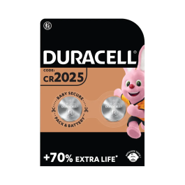 Duracell DL2025 3V Lithium Button Battery Pk 2