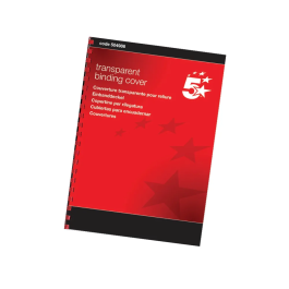 5 Star Comb Binding Covers A4 PVC 250 Micron Clear Pack 100