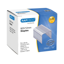Rapesco Staples 923/12mm Pk 4000
