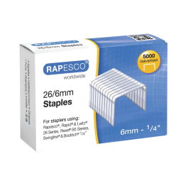 Rapesco Staples 6 mm 26/6 Pk 5000