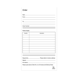 Challenge Carbonless Duplicate Order Book 210x130mm