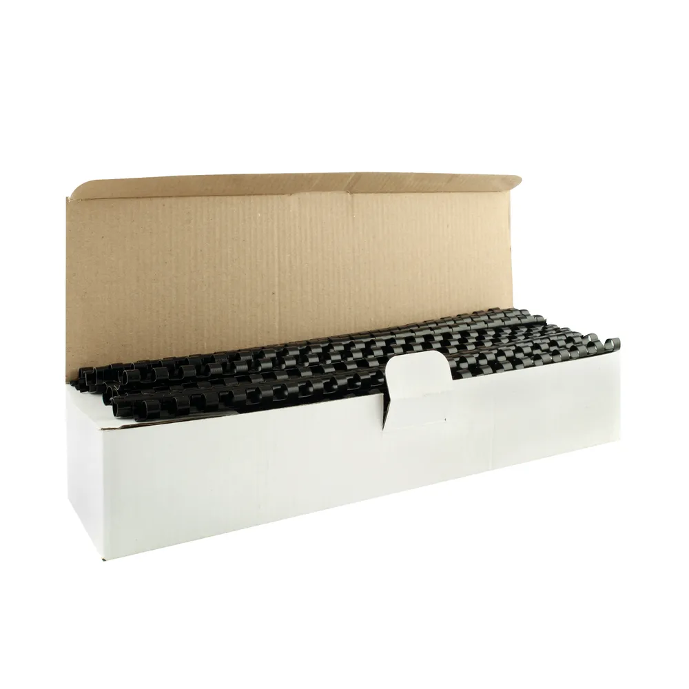 Q-Connect Comb Binding Rings 8mm Black Pk 100