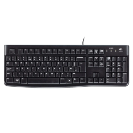 Logitech K120 Business Keyboard Spill Resistant Low Profile Quiet Keys Black