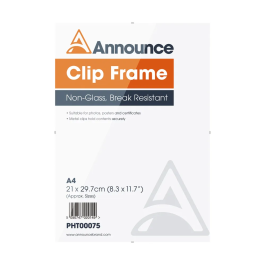 Announce Metal Clip Frame A4