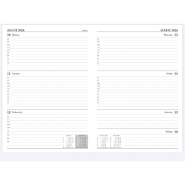 Simply Academic 12-Month Diaries 2026/27 Week To View Black