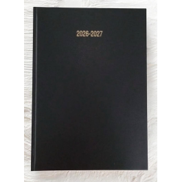 Simply Academic 12-Month Diaries 2026/27 Week To View Black