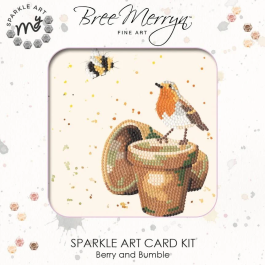 Bree Merryn Sparkle Diamond Art Card Kit Berry & Bumble