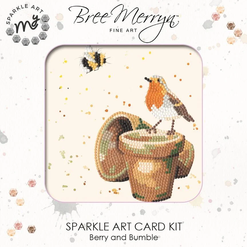 Bree Merryn Sparkle Diamond Art Card Kit Berry & Bumble