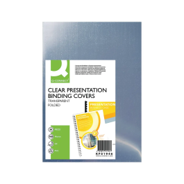 Q-Connect Comb Binding Covers A4 150 Micron Clear Pack 20