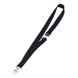 Durable Soft Lanyard with Clip and Safety Release Black Pack 10