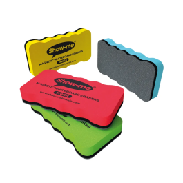 Show-me Magnetic Whiteboard Eraser Assorted Pack 4