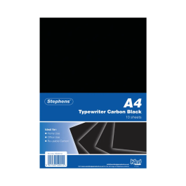 Stephens Black Typewriter Carbon A4 Paper Pack 10