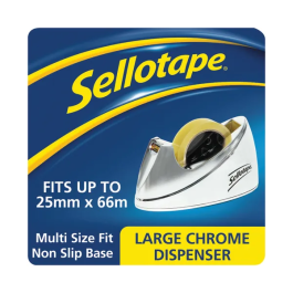 Sellotape Chrome Tape Dispenser Large 25mmx66m