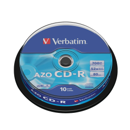 Verbatim CD-R Datalife AZO 52X 700MB Spindle 10