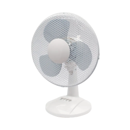 Q-Connect 12 Inch/305mm Desk Fan 3 Speed White