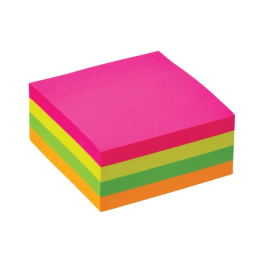 Q-Connect Quick Note Brilliant Rainbow Cube 76x76mm Neon