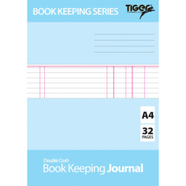 Tiger Book Keeping A4 Journal Double Cash 32 Pages