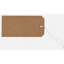 Tiger Buff Strung Tags 120 x 60mm Box 1000