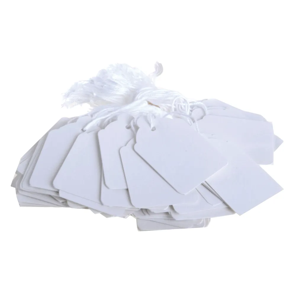 Tiger White Strung Ticket 48x30mm Box 1000