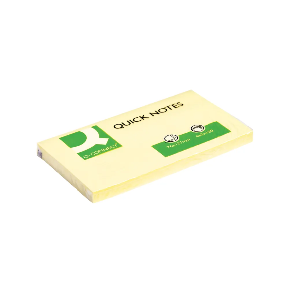 Q-Connect Quick Notes Repositionable Yellow - Image 3