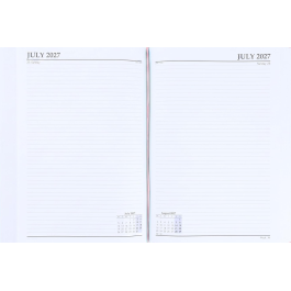 2027 Desk Diary A4 2 Pages Per Day Black