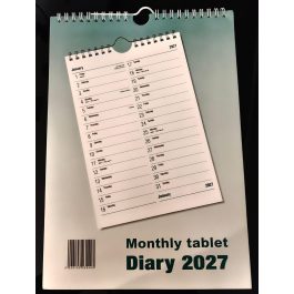 2027 A4 Monthly Tablet Calendar