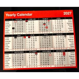 2027 Year To View Desk/Wall Calendar