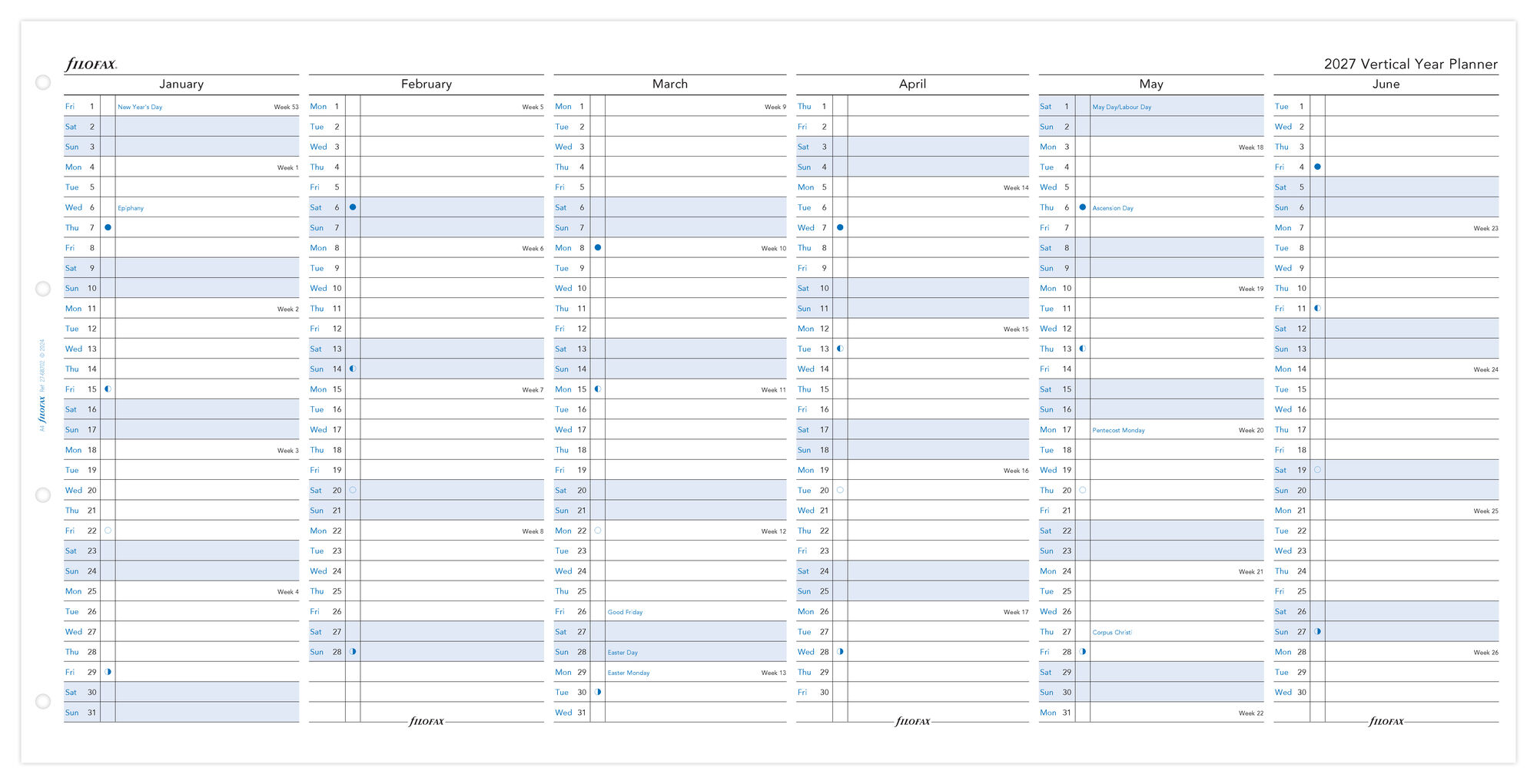 Filofax 2027 A4 Year Planner Vertical - Image 2