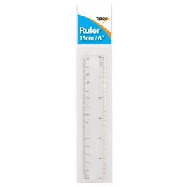 Tiger 15cm / 6inch Clear Shatter-Resistant Ruler