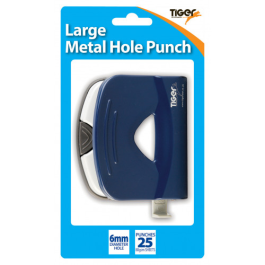 Tiger Large Metal 2 Hole Punch Assorted