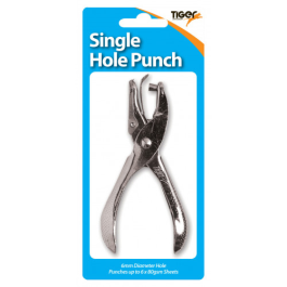 Tiger Single Metal Hole Punch 6 Sheets