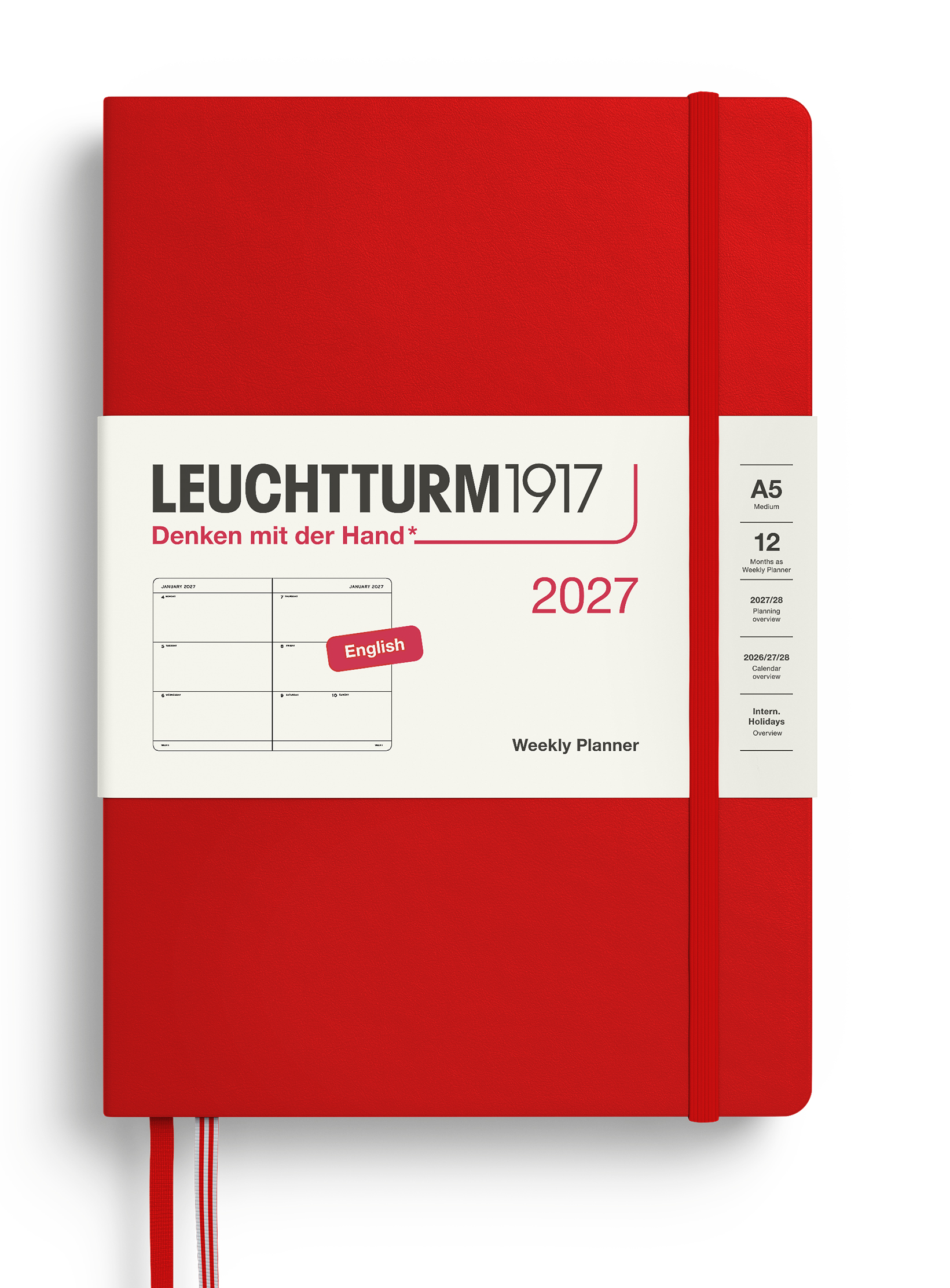 Leuchtturm 2027 A5 Hardcover Weekly Planner