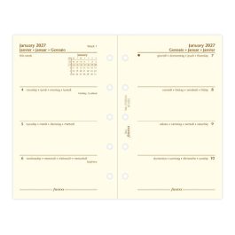Filofax 2027 Mini Week On Two Pages Cotton Cream Diary Refill