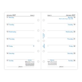 Filofax 2027 Mini Week Per Page English Diary Refill