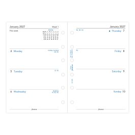 Filofax 2027 Pocket Week On Two Pages Diary Refill