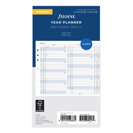 Filofax 2027 Personal Year Planner Vertical