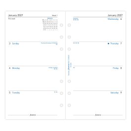 Filofax 2027 Personal Week On Two Pages Sunday Start Diary Refill