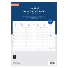 Filofax 2027 A4 Week On Two Pages Appointments Diary Refill