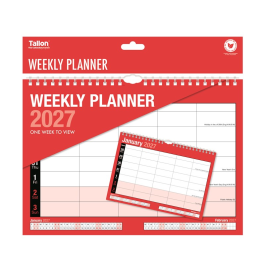 Tallon 2027 Week To View 5-Column Family Calendar