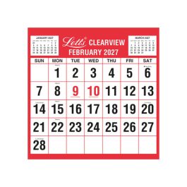 Letts 2027 Business Calendar Clear View Monthly