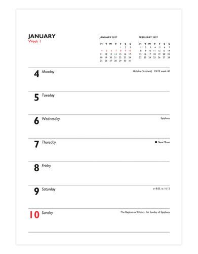 Letts 2027 Business Calendar A5 Royal Tablet Weekly - Image 2