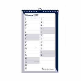 Collins 2027 Colplan Monthly Spiral Calendar Blue