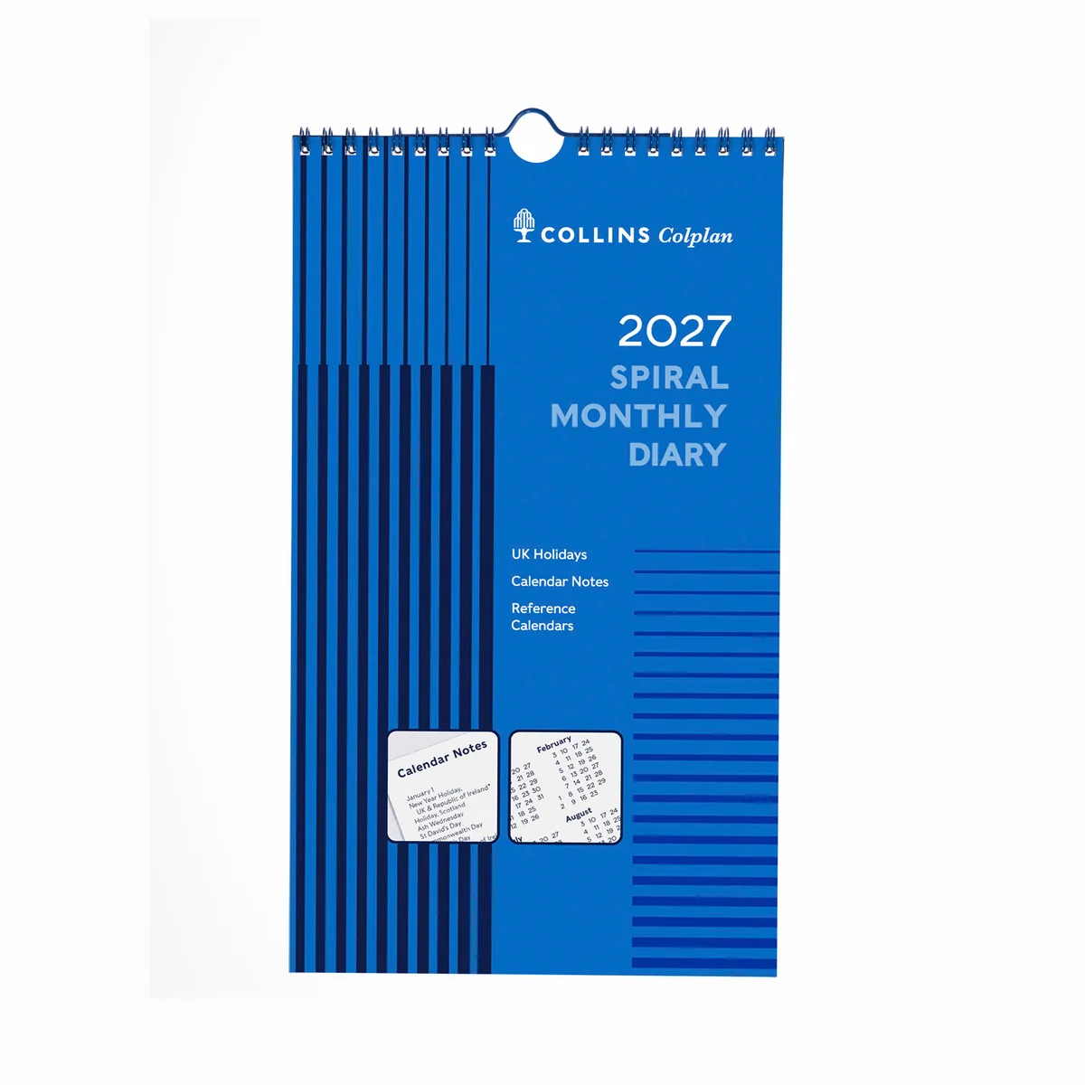 Collins 2027 Colplan Monthly Spiral Calendar Blue