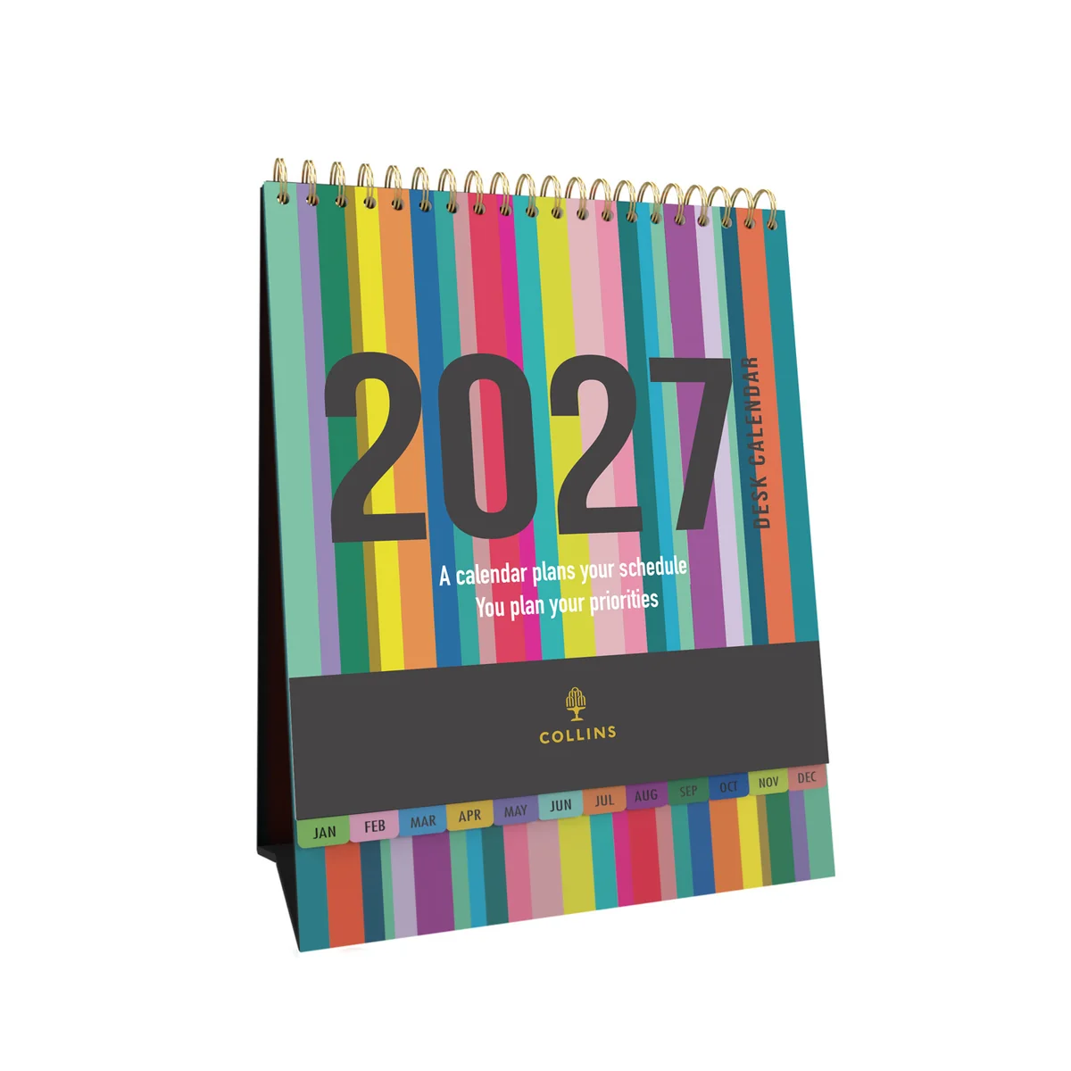 Collins 2027 Edge Rainbow Desk Calendar Month To View EDDC-27