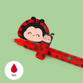 Legami Erasable Gel Pen Ladybug Red Ink