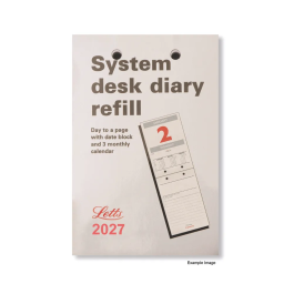 Letts 2027 System Desk Calendar Refill