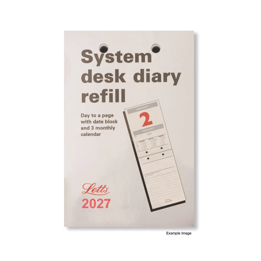 Letts 2027 System Desk Calendar Refill