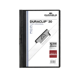 Durable Clip Folder DURACLIP 30 A4 Black Pack 25
