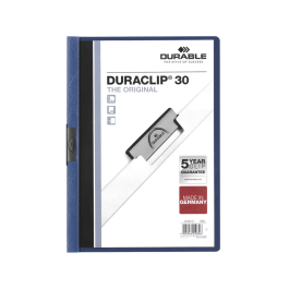 Durable Clip Folder DURACLIP 30 A4 Dark Blue Pack 25