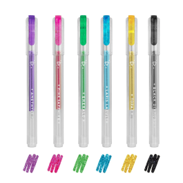 Legami Set of 6 Glitter Gel Pens – Shine Like a Diamond